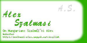 alex szalmasi business card